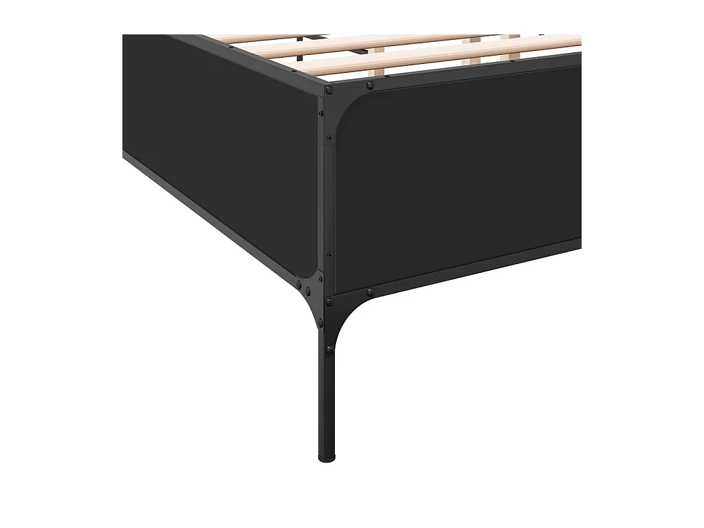 Cadre de lit sans matelas noir 140x200 cm
