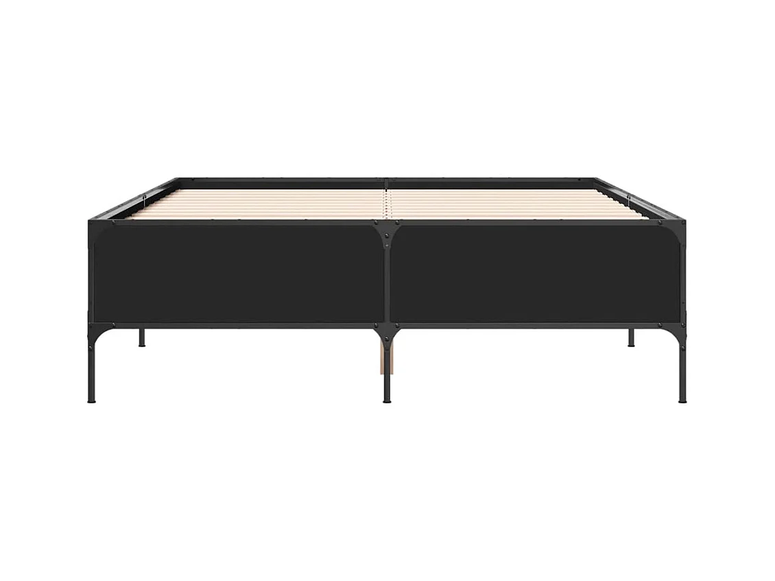 Cadre de lit sans matelas noir 140x200 cm