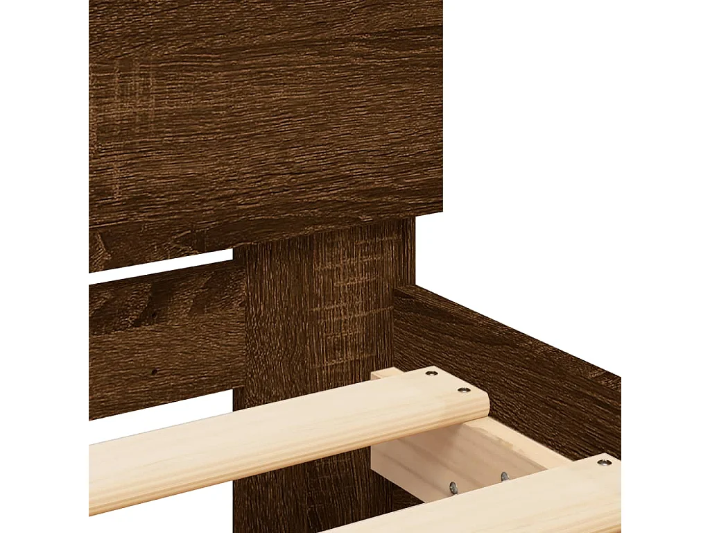 Cadre de lit sans matelas chêne marron 200x200 cm