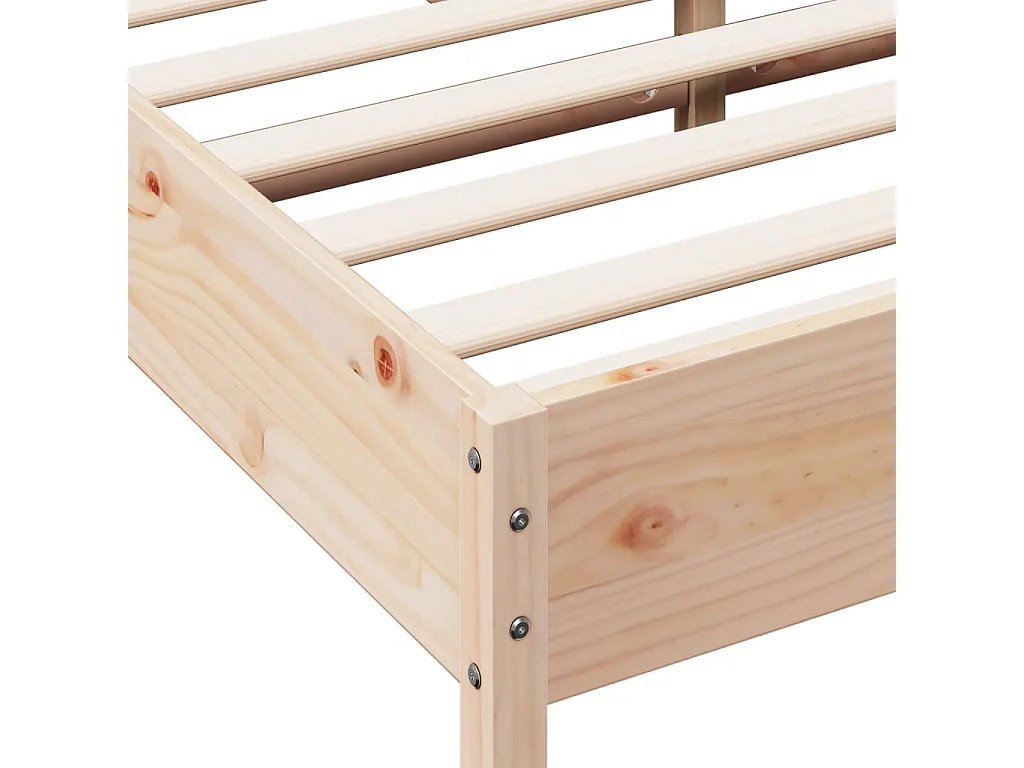 Cadre de lit sans matelas 160x200 cm bois massif de pin