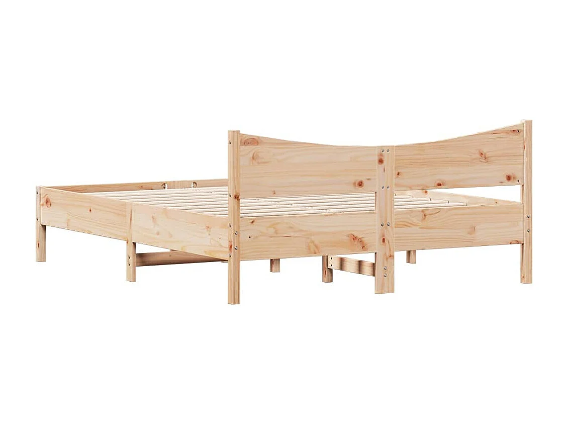 Cadre de lit sans matelas 160x200 cm bois massif de pin