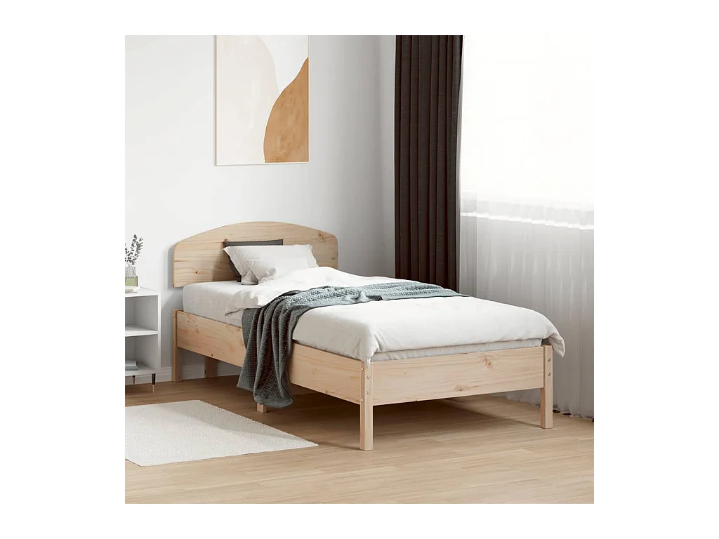 Cama sem colchão 75x190 cm madeira de pinho maciça