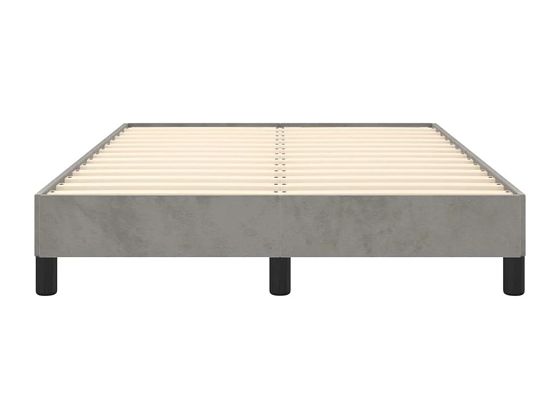 Estrutura de cama 120x190 cm veludo cinzento-claro
