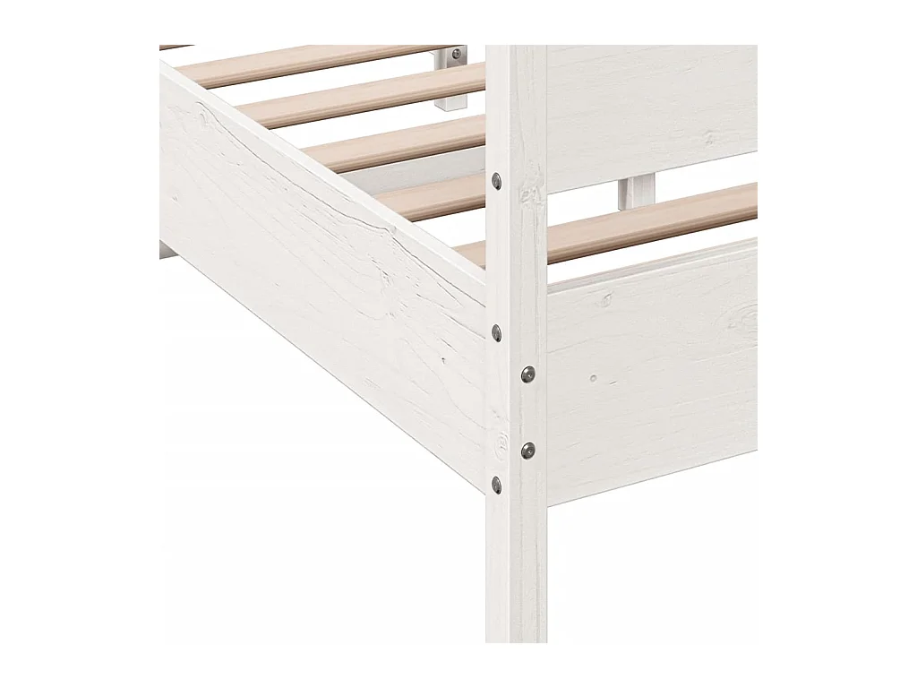Estructura de cama sin colchón madera de pino blanca 140x200 cm