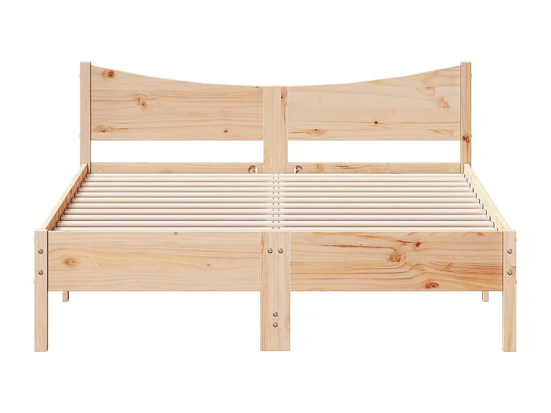 Estructura de cama sin colchón madera maciza de pino 135x190 cm