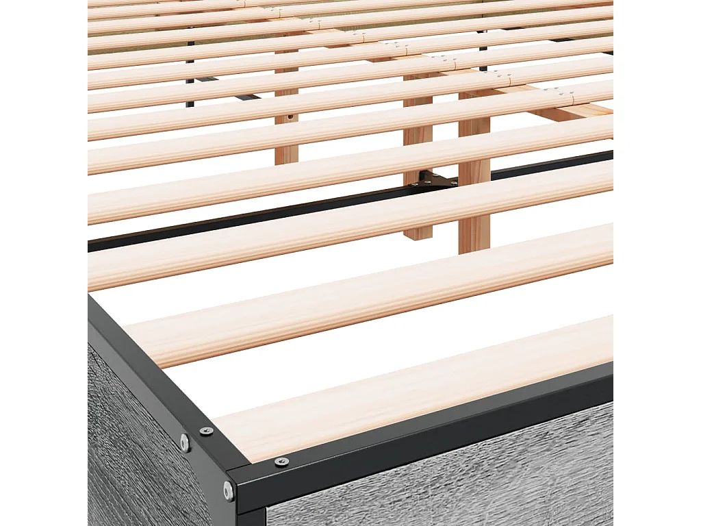 Cadre de lit sans matelas sonoma gris 140x190 cm
