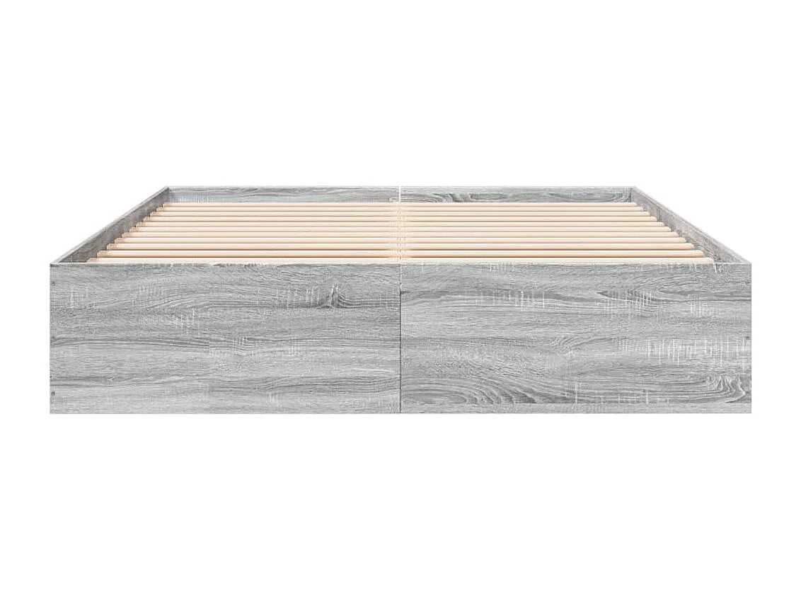 Cadre de lit sans matelas sonoma gris 150x200 cm