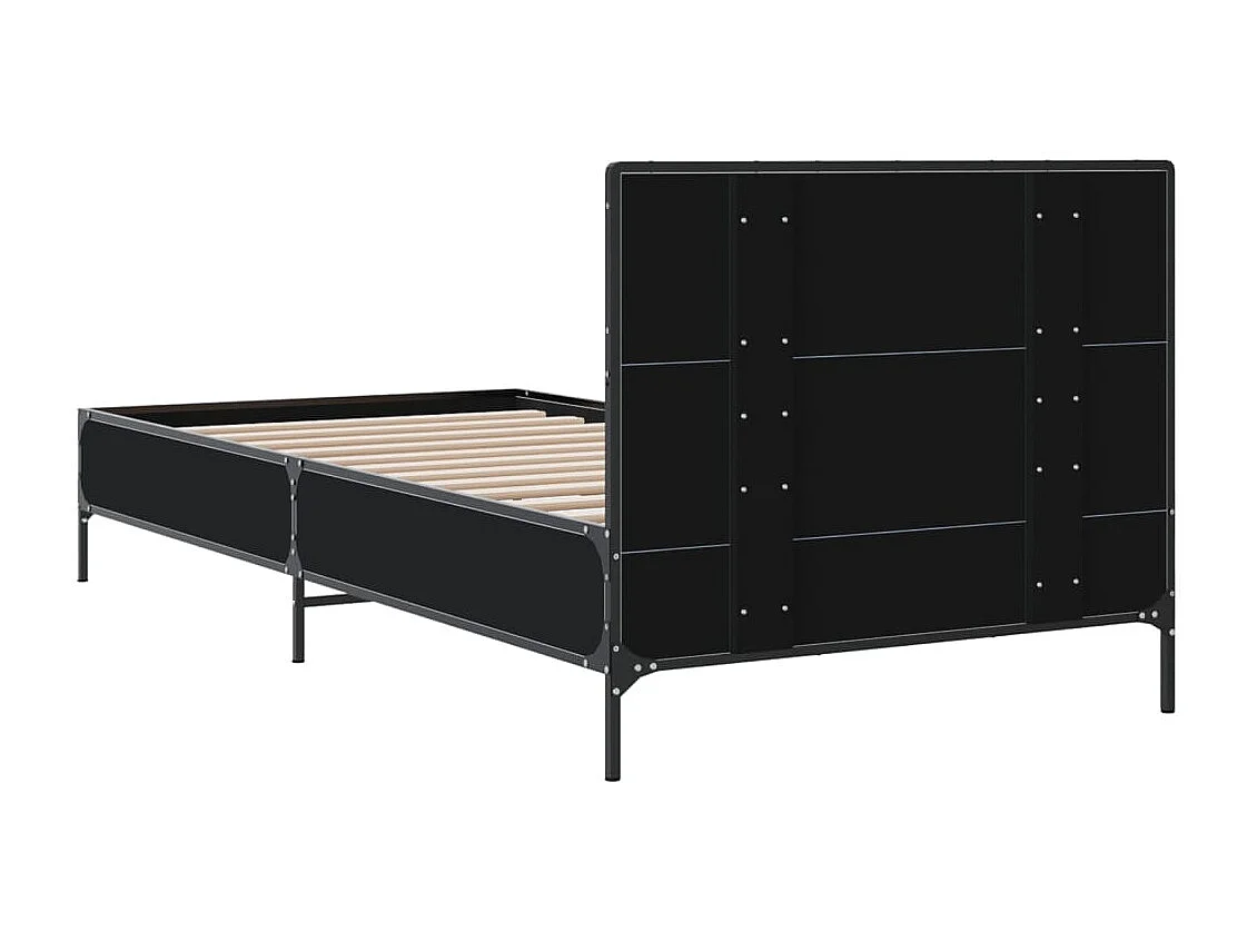 Cadre de lit sans matelas noir 90x200 cm