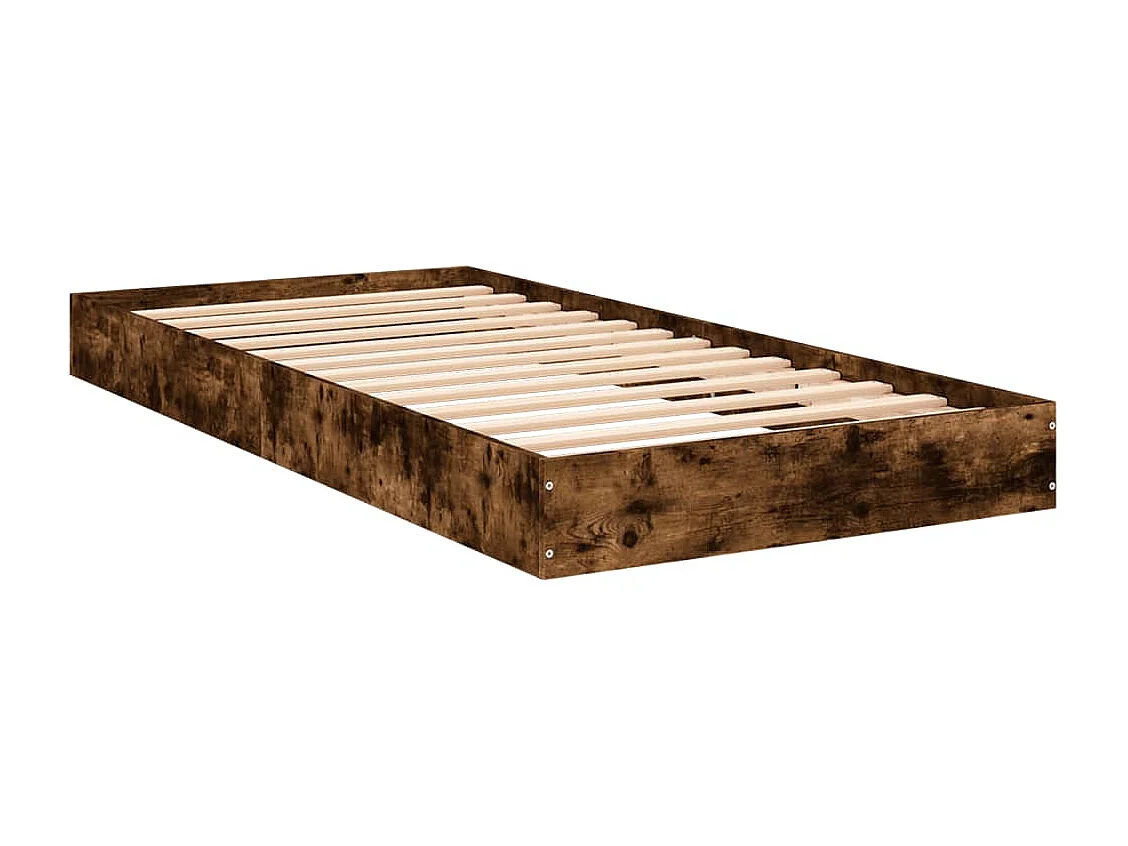 Estrutura cama s/ colchão derivados de madeira carvalho fumado