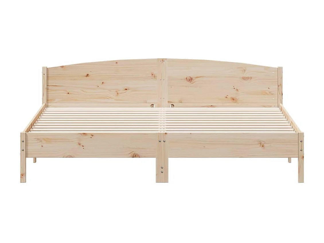 Giroletto senza Materasso 200x200 cm in Legno Massello di Pino