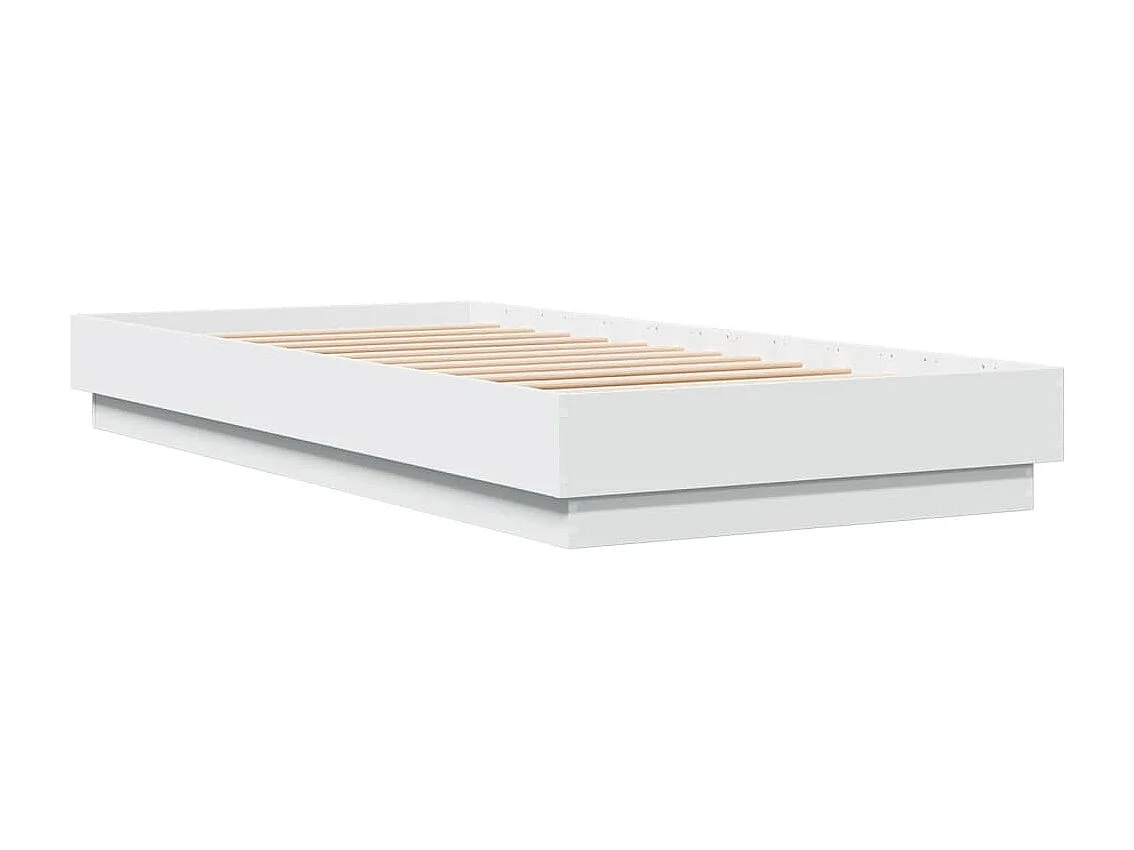 Cadre de lit sans matelas blanc 100x200 cm bois d'ingénierie