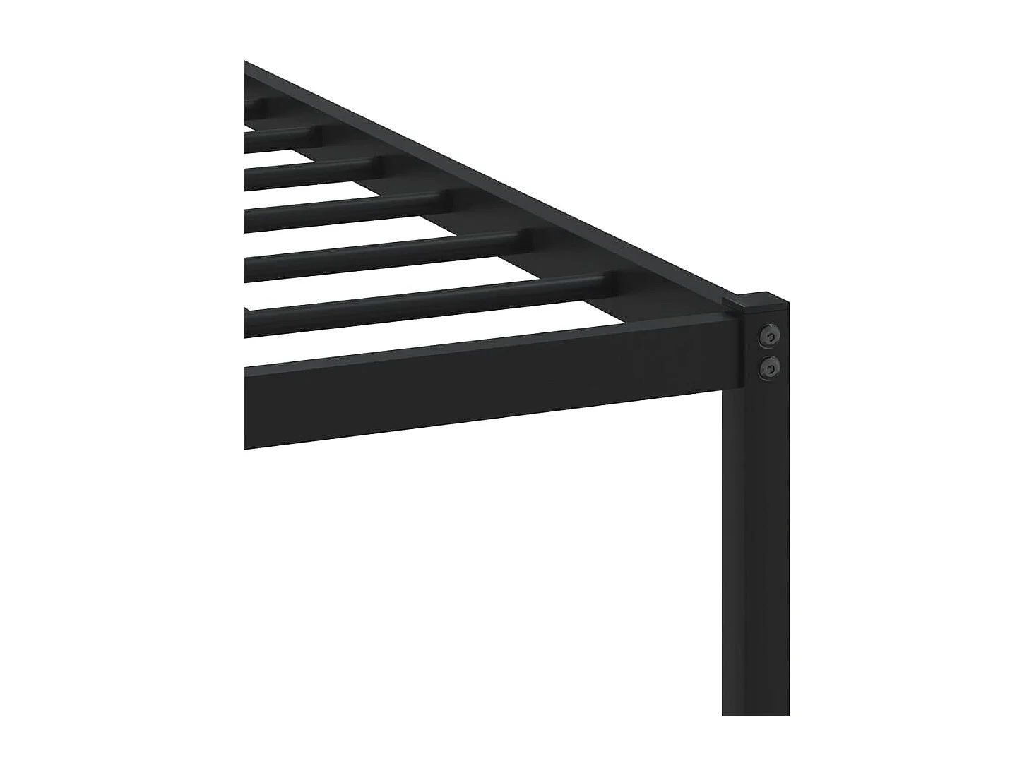 Bedframe met hoofdbord metaal gerookt eikenkleurig 137x190 cm