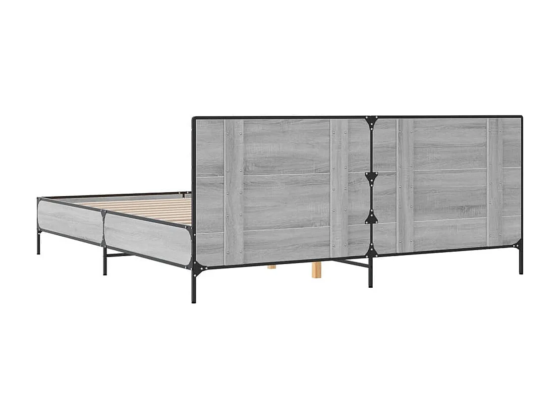 Estrutura de cama 180x200 cm derivados madeira/metal