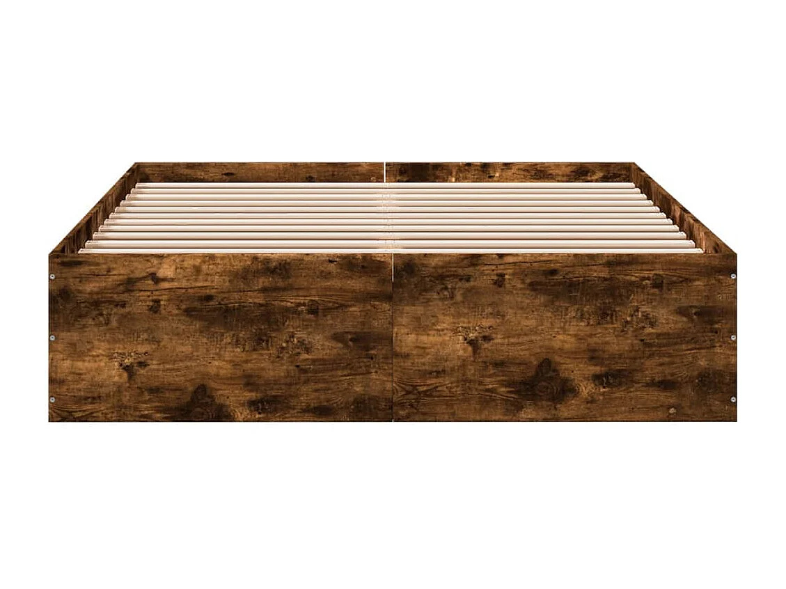 Estrutura cama 120x190 cm derivados de madeira carvalho fumado