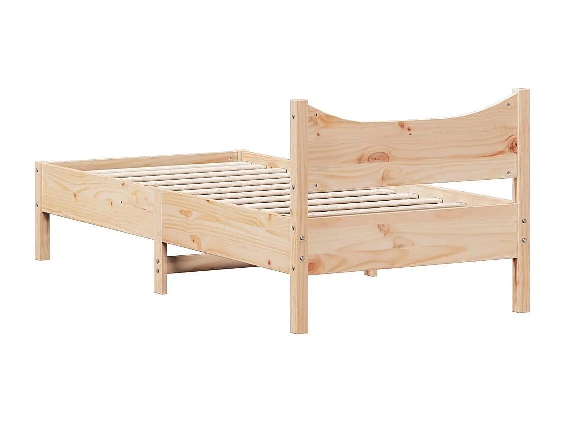 Letto senza Materasso 90x190 cm in Legno Massello di Pino