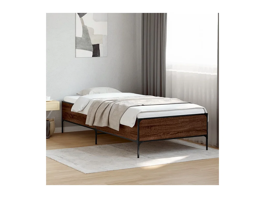 Giroletto Rovere Marrone 100x200 cm Legno Multistrato e Metallo