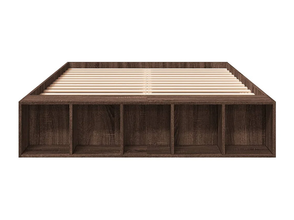 Bettgestell Braun Eichen-Optik 120x200 cm Holzwerkstoff