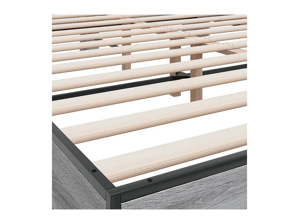 Cadre de lit sans matelas sonoma gris 160x200 cm