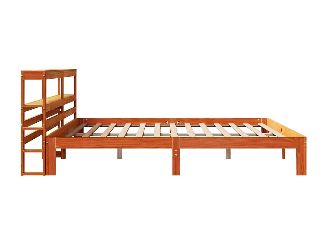 Letto senza Materasso Marrone Cera 180x200 cm in Legno di Pino
