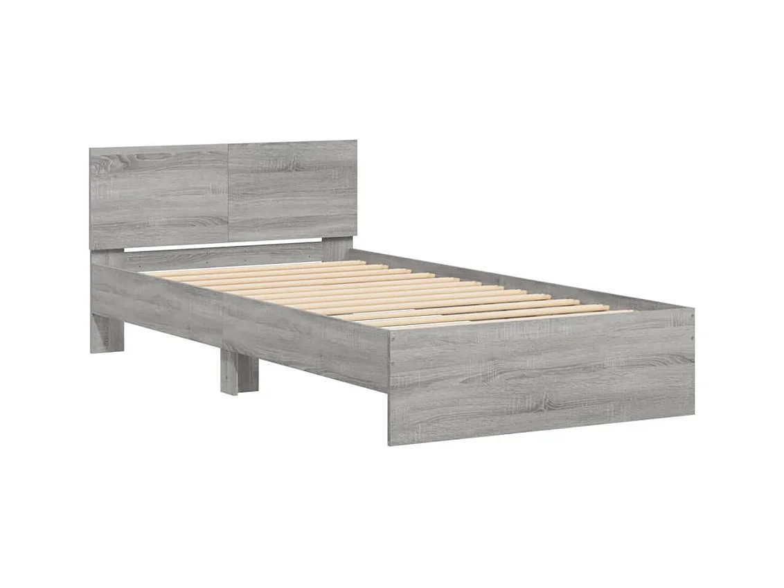 Cadre de lit sans matelas avec tête de lit 100x200 cm