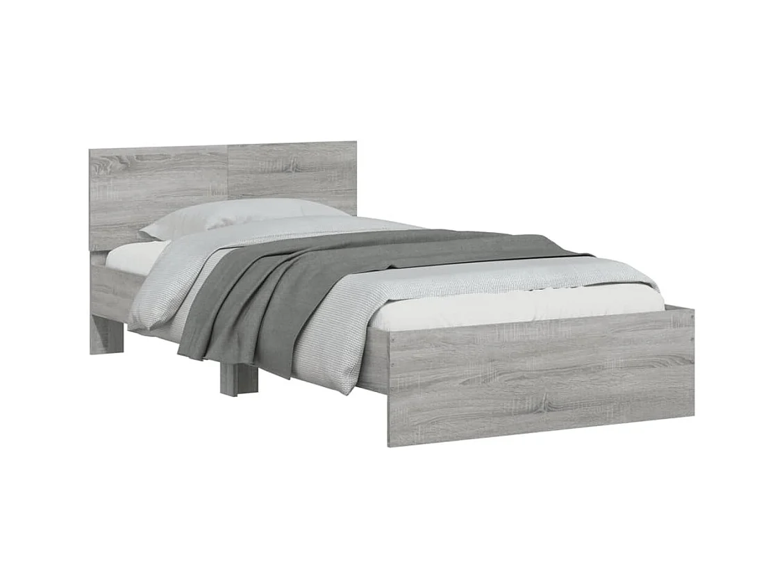 Cadre de lit sans matelas avec tête de lit 100x200 cm