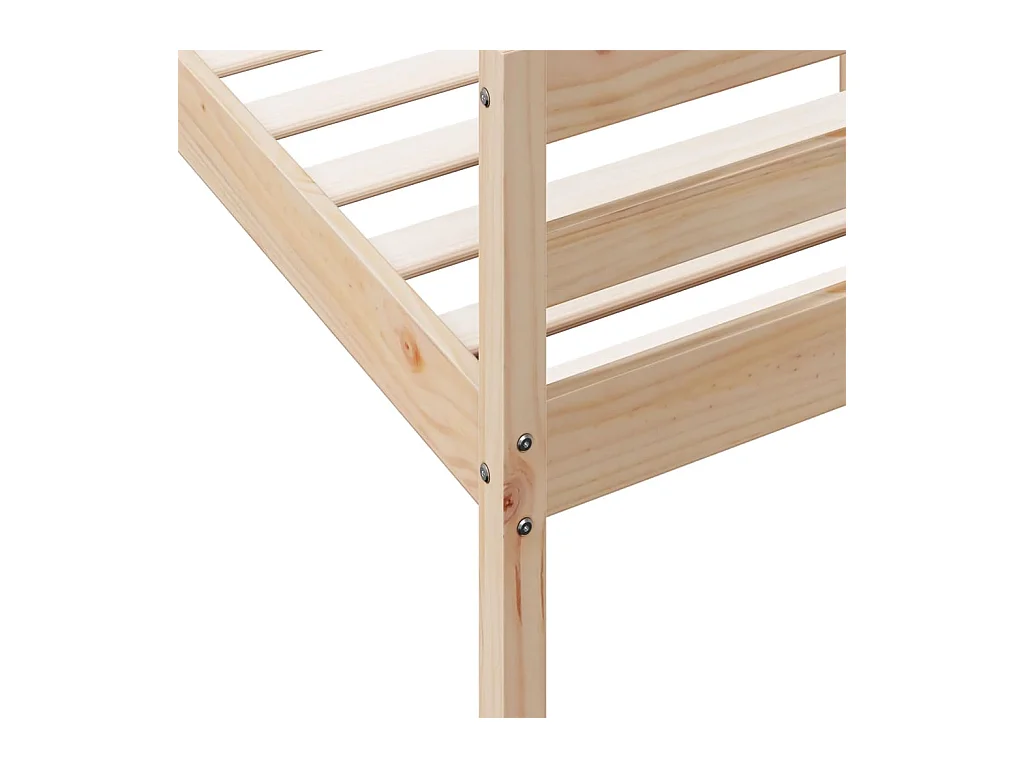 Letto senza Materasso 140x200 cm in Legno Massello di Pino