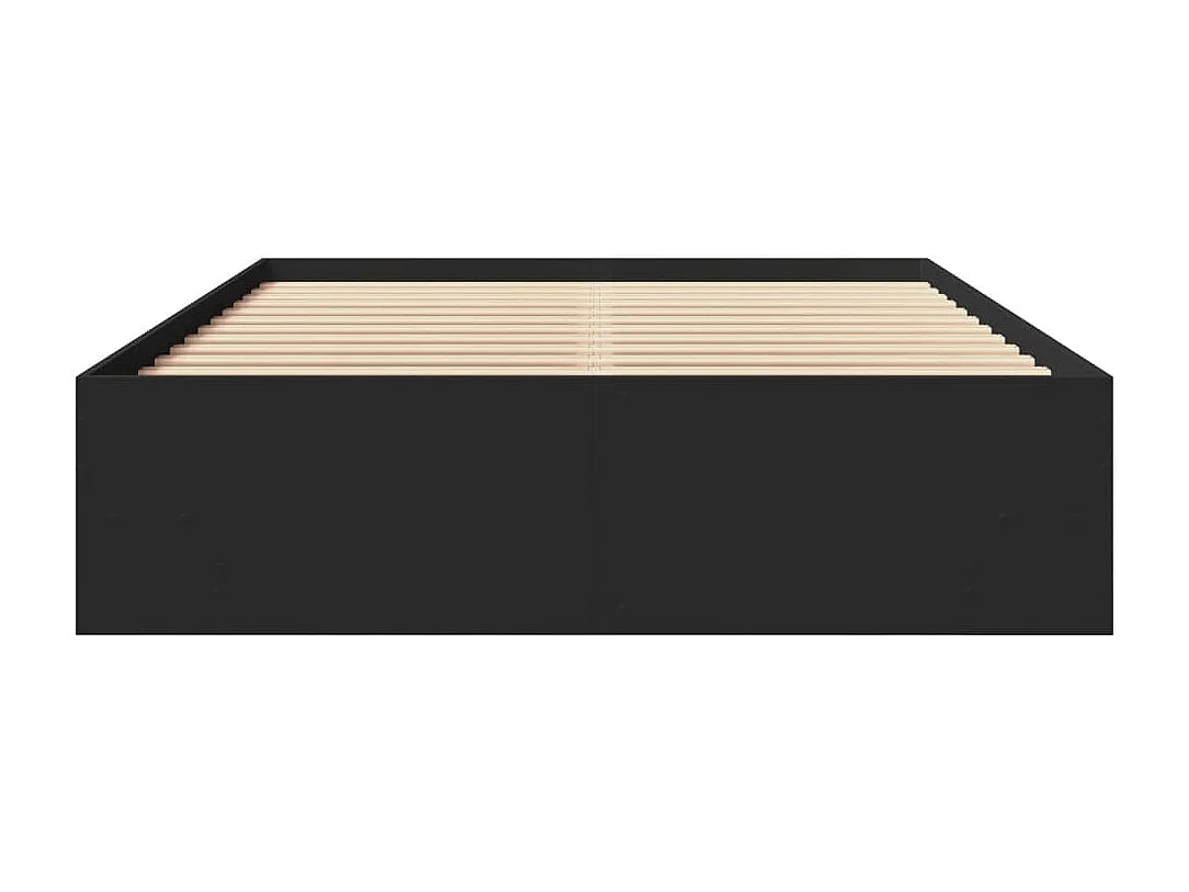Estructura de cama madera de ingeniería negra 120x200 cm