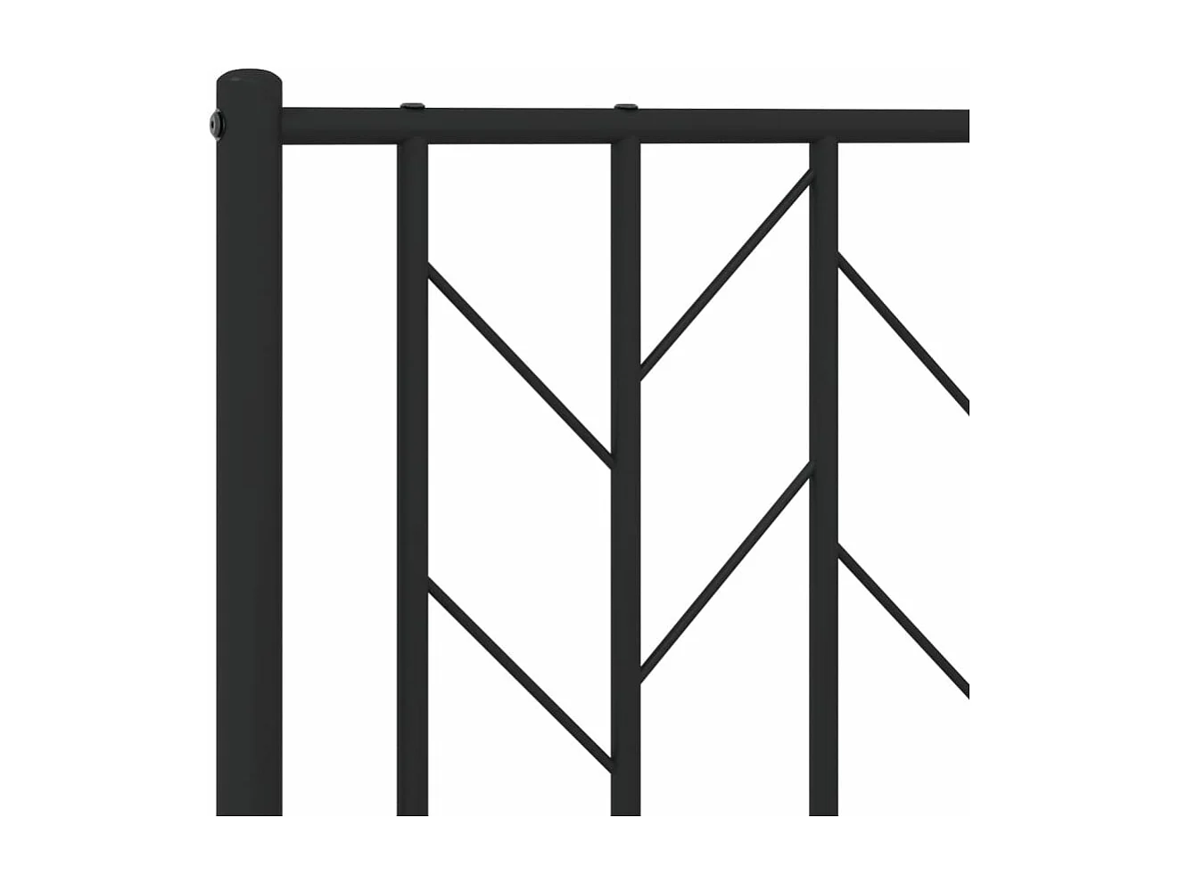 Cadre de lit métal sans matelas avec pied de lit noir 75x190 cm