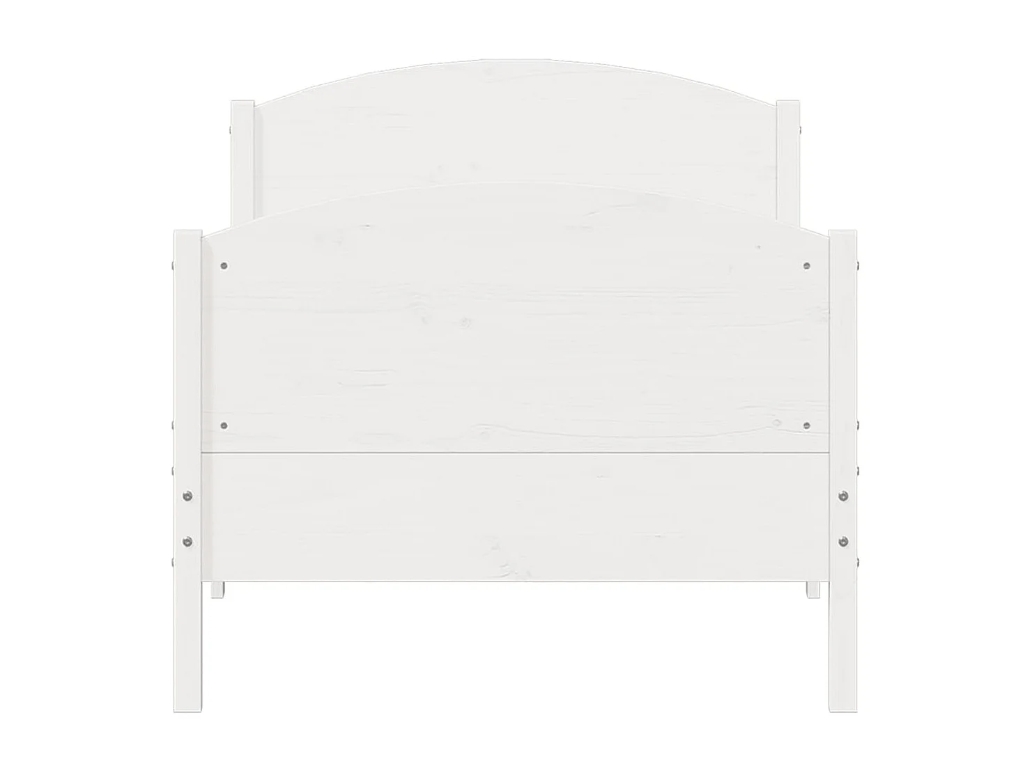 Cadre de lit sans matelas blanc 90x190 cm bois de pin massif