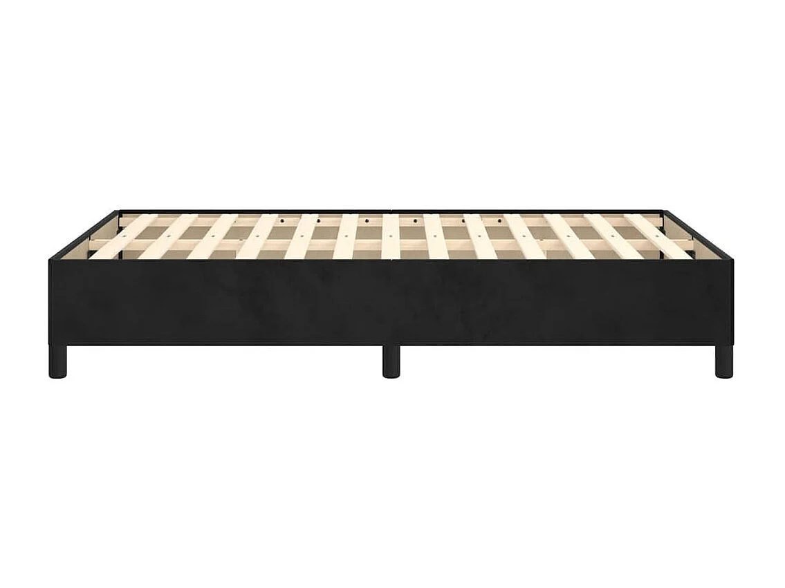 Cadre de lit sans matelas noir 120x190 cm velours