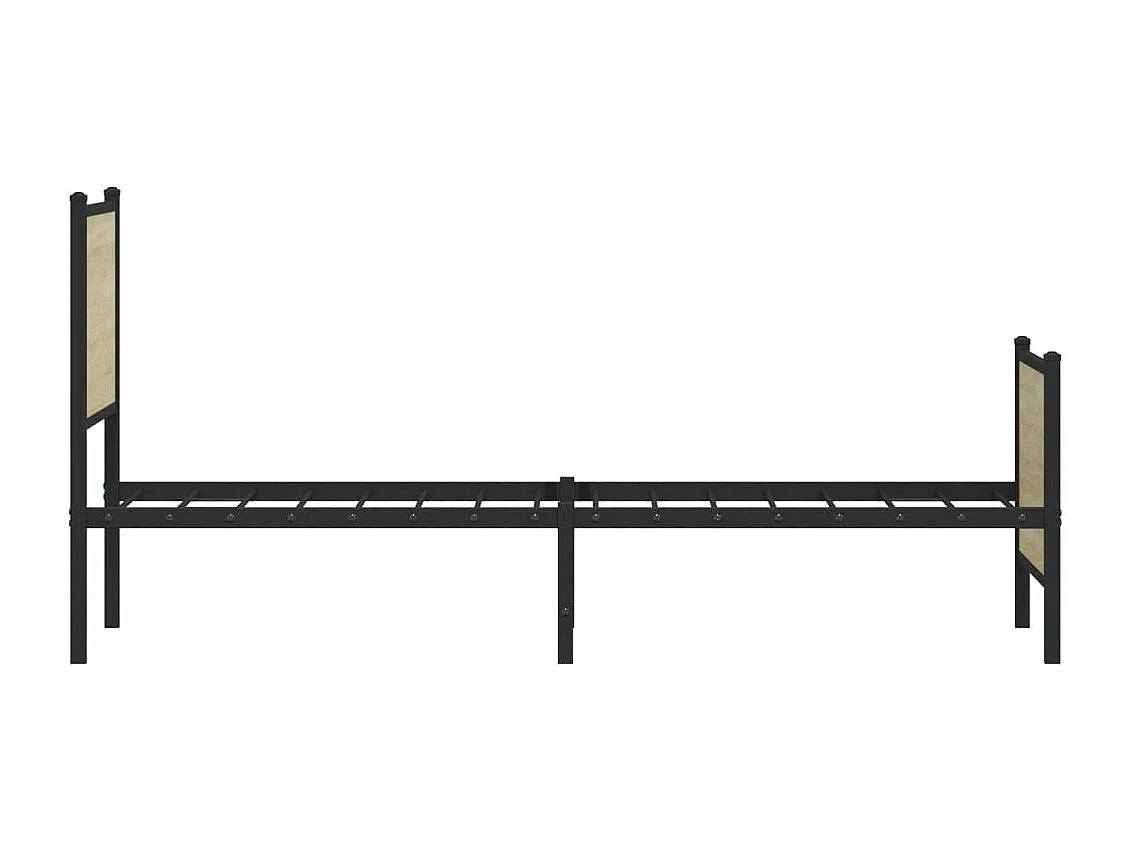 Estructura de cama sin colchón metal roble Sonoma 140x200 cm