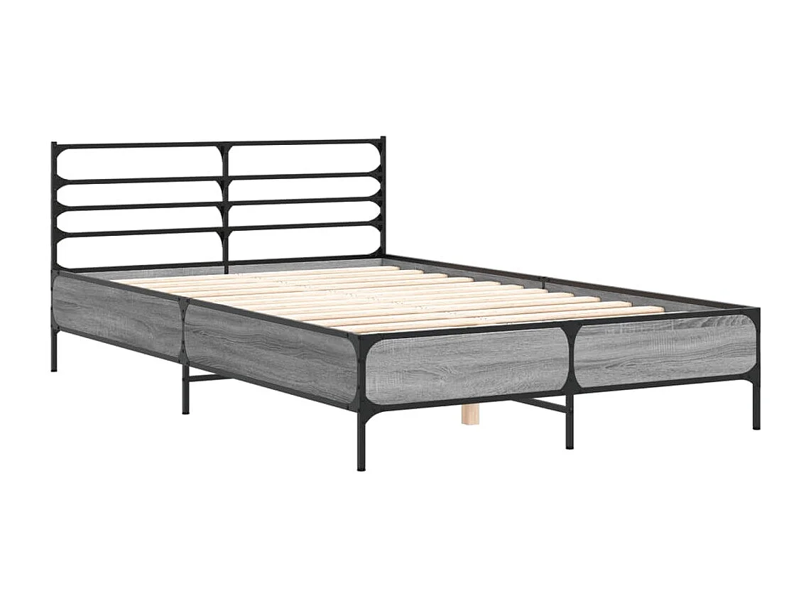 Cadre de lit sans matelas sonoma gris 120x200 cm