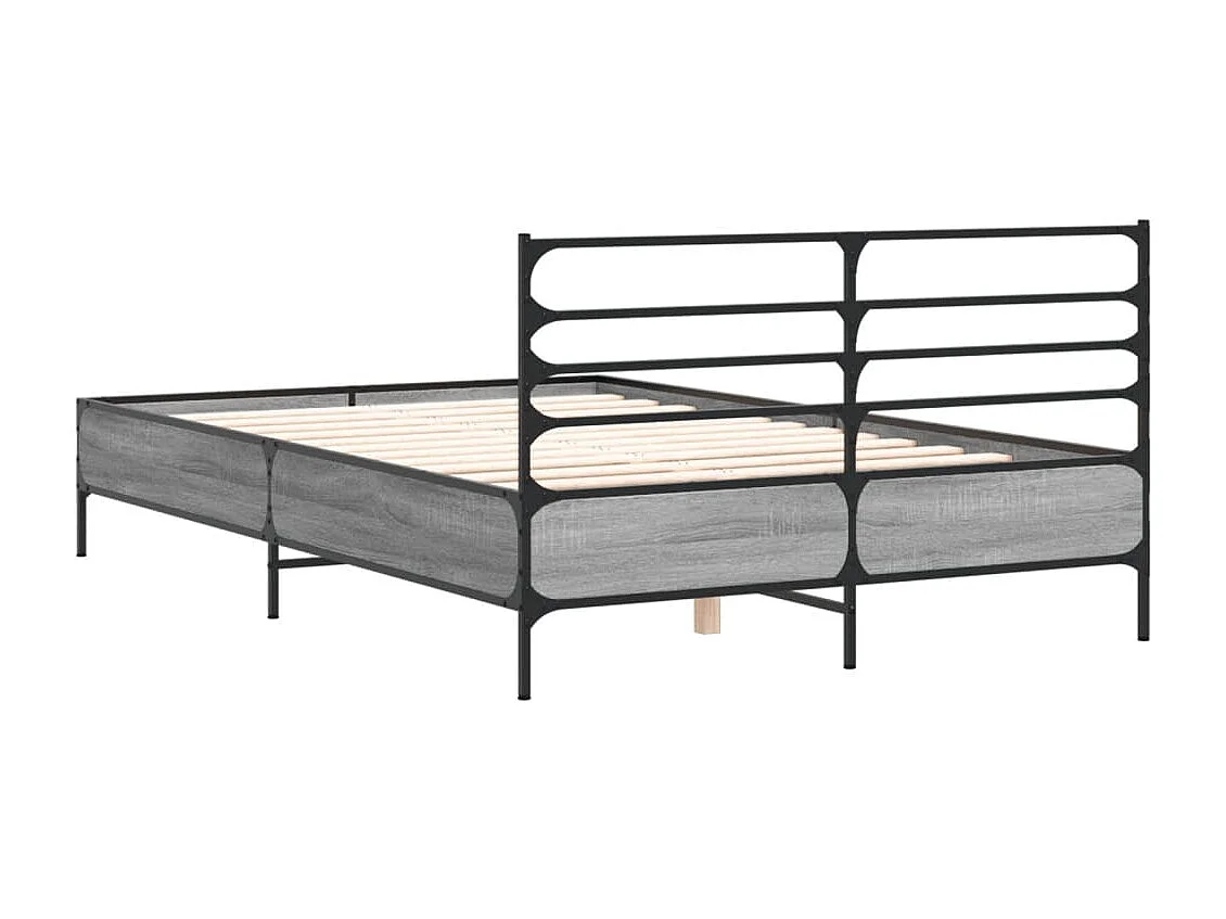 Cadre de lit sans matelas sonoma gris 120x200 cm