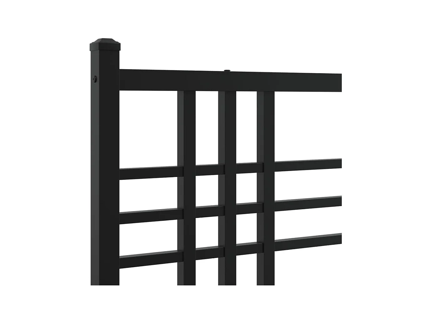 Bettgestell mit Kopf- und Fußteil Metall Schwarz 120x190 cm