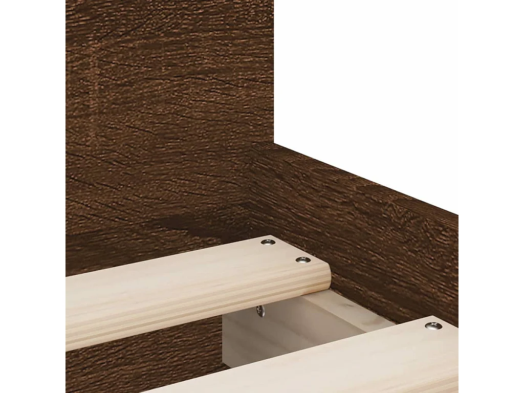 Cadre de lit avec tiroirs sans matelas chêne marron 90x190 cm