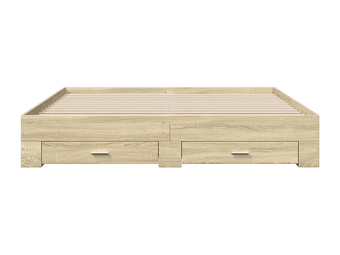 Giroletto Cassetti Rovere Sonoma 180x200 cm Legno Multistrato