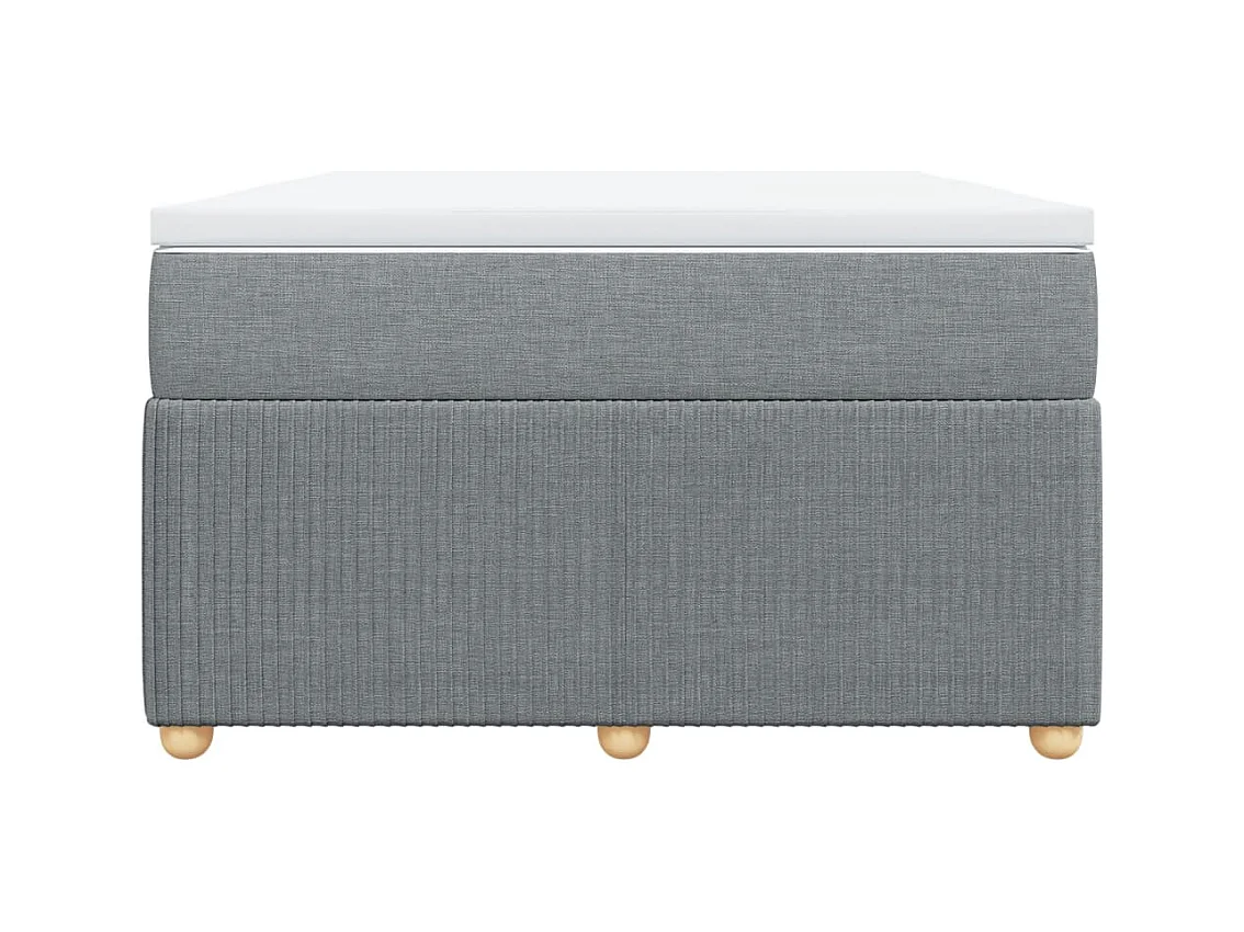 Giroletto a Molle con Materasso Grigio Chiaro 120x190cm Tessuto