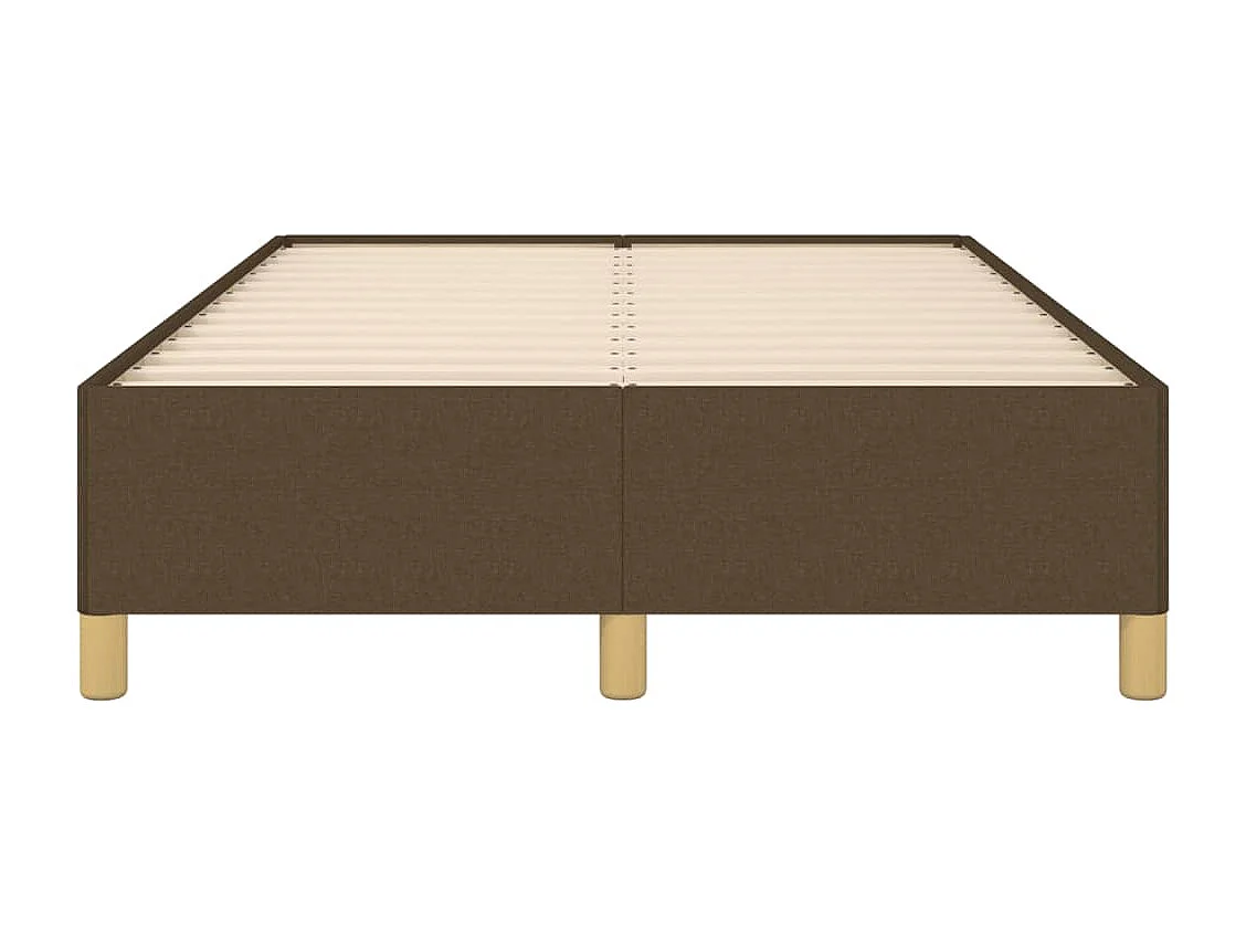 Cadre de lit sans matelas marron foncé 120x190 cm tissu