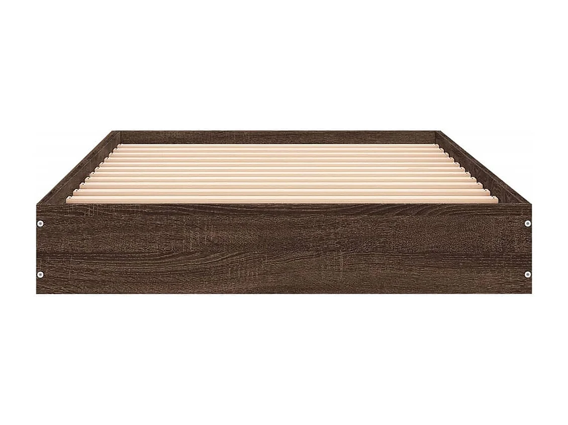 Cadre de lit sans matelas chêne marron 90x200cm bois ingénierie