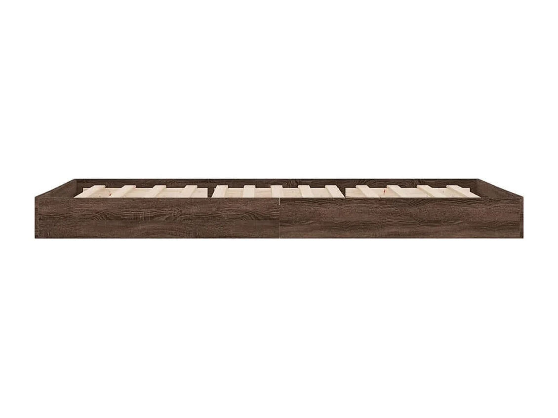 Cadre de lit sans matelas chêne marron 90x200cm bois ingénierie