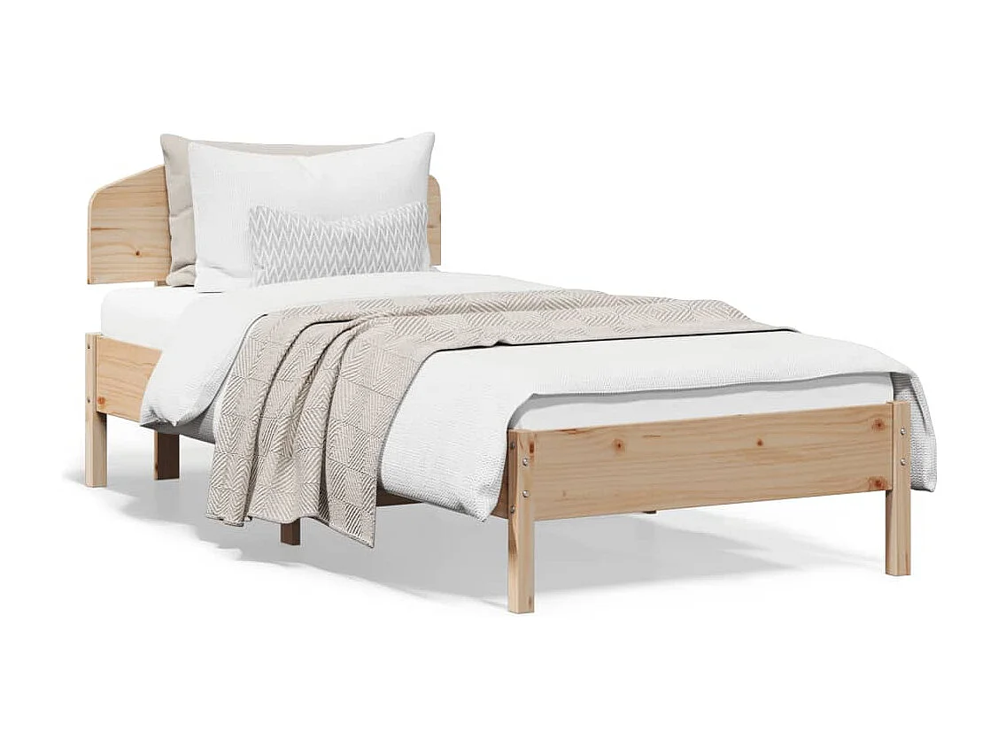 Cadre de lit sans matelas 100x200 cm bois massif de pin