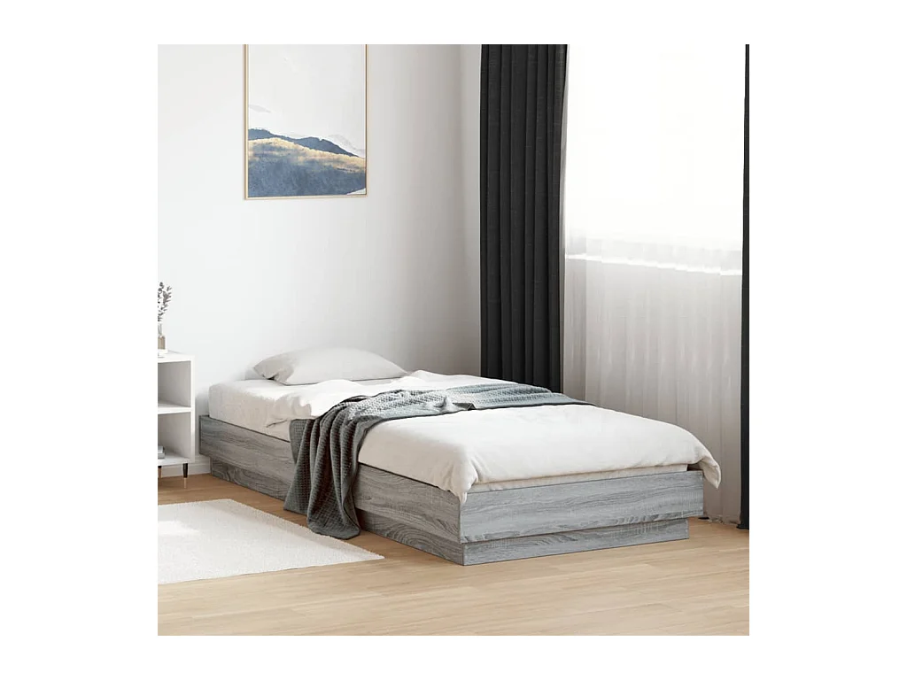 Cadre de lit sans matelas sonoma gris 90x200 cm