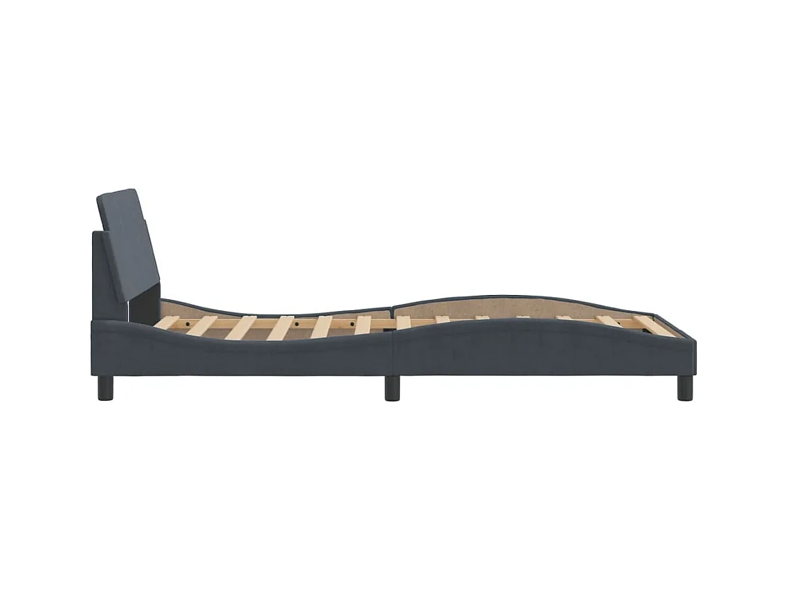 Bedframe zonder matras 100x200 cm fluweel donkergrijs