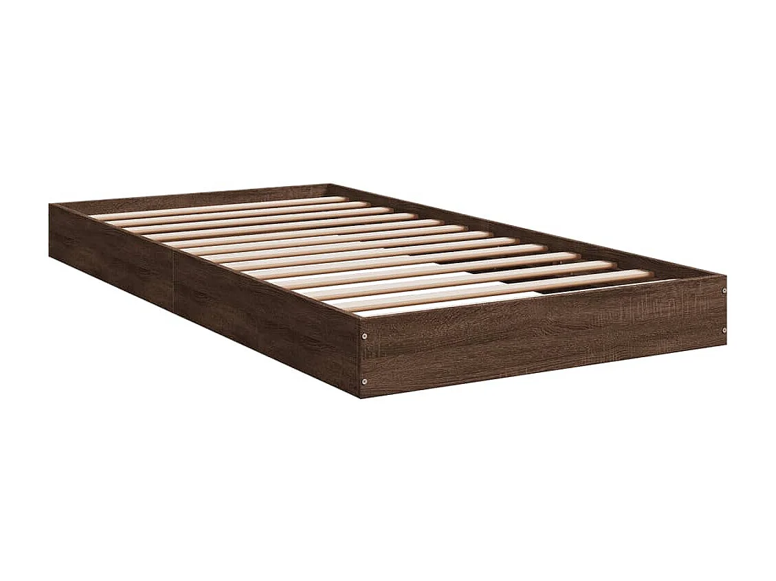 Cadre de lit sans matelas chêne marron 100x200 cm