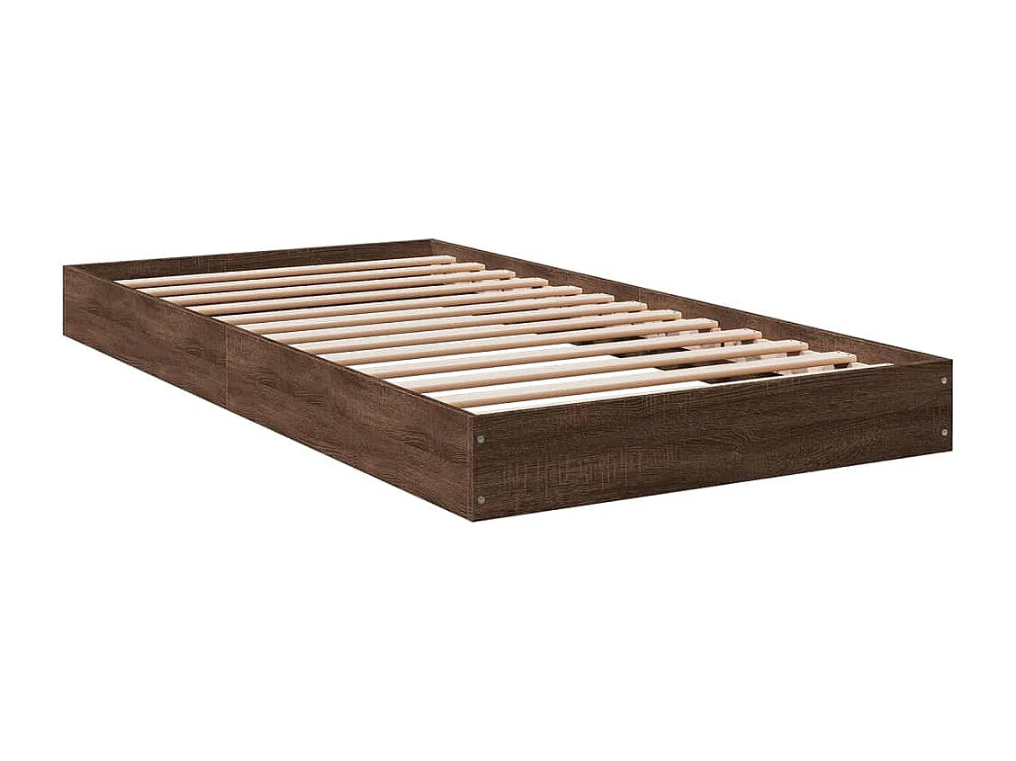 Cadre de lit sans matelas chêne marron 100x200 cm