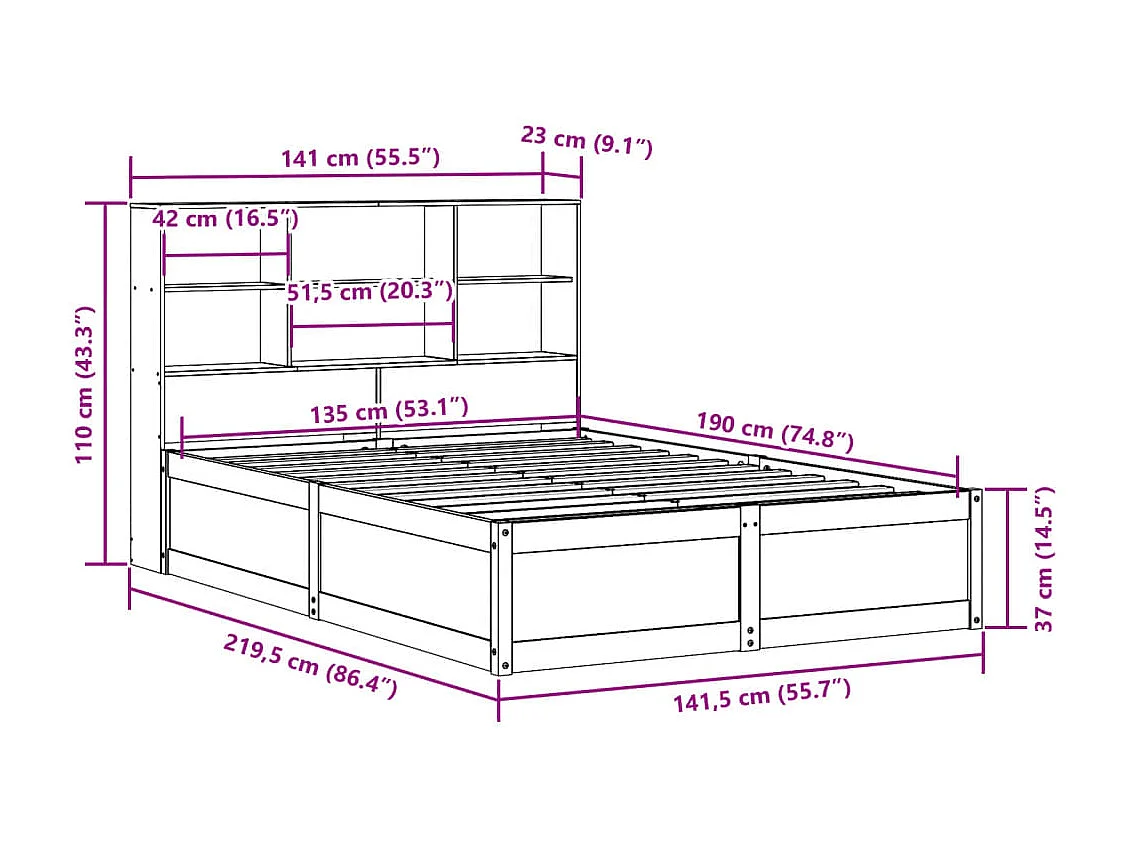 Bettgestell ohne Matratze Dunkelgrau 80x200 cm Stoff