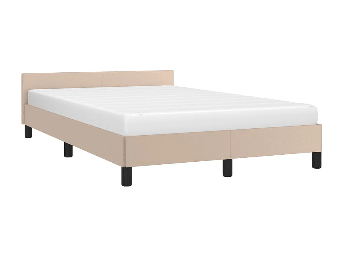 Cadre de lit sans matelas cappuccino 120x190 cm similicuir