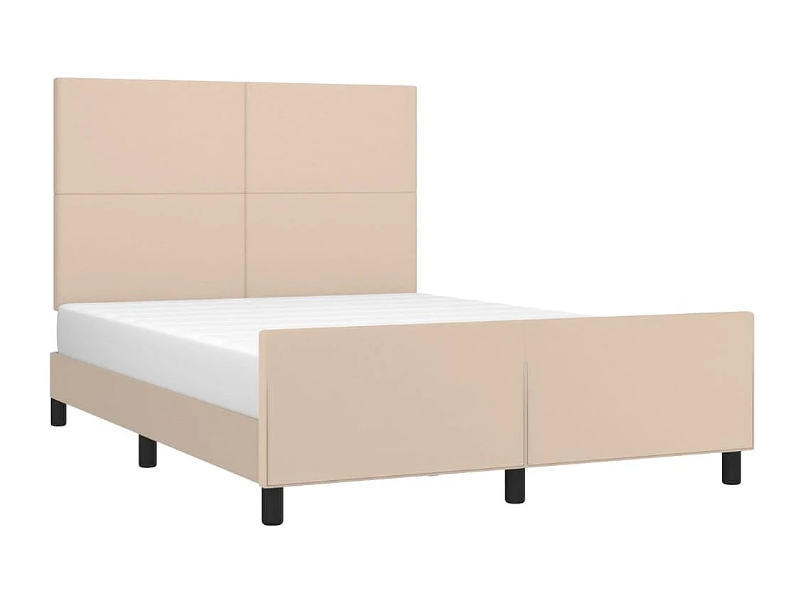 Cadre de lit sans matelas cappuccino 140x190 cm similicuir