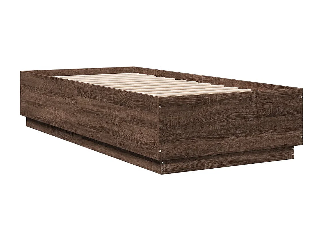 Cadre de lit sans matelas chêne marron 90x200 cm