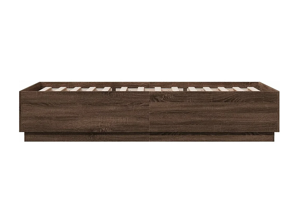 Cadre de lit sans matelas chêne marron 90x200 cm